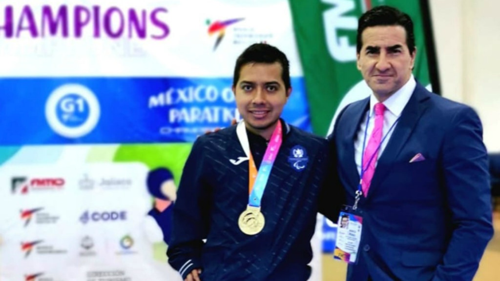 Gersson Mejía, durante su participación en el México Open Parataekwondo Championships.