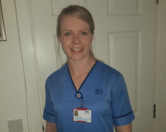 Campeona de Escocia cuida a los enfermos de su país