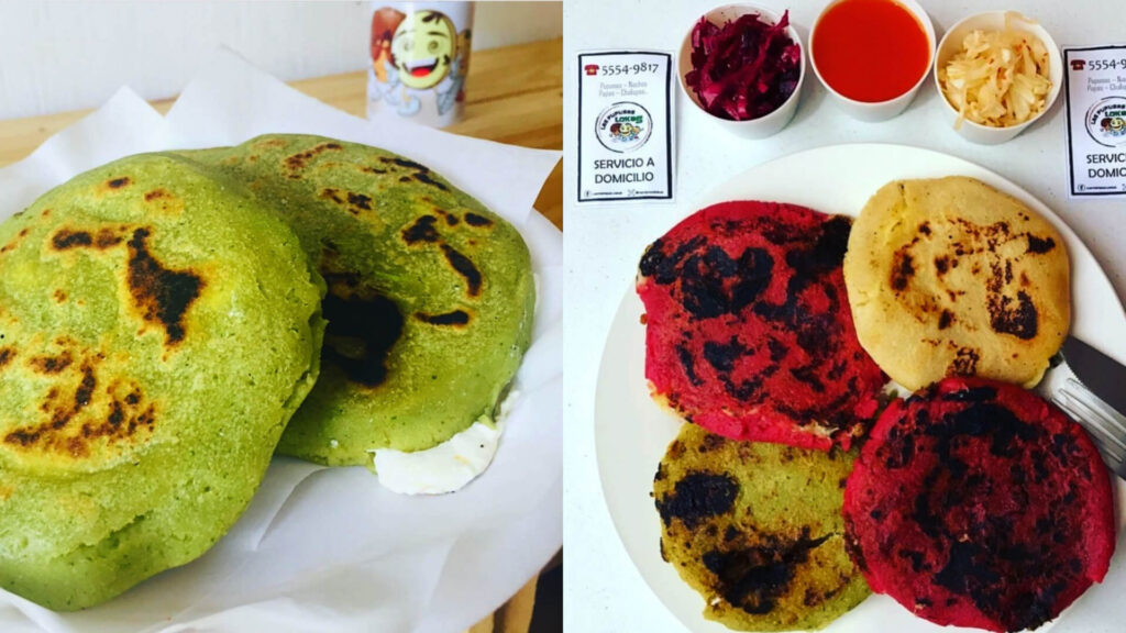 Pupusas coloridas y con sabores únicos en Guatemala