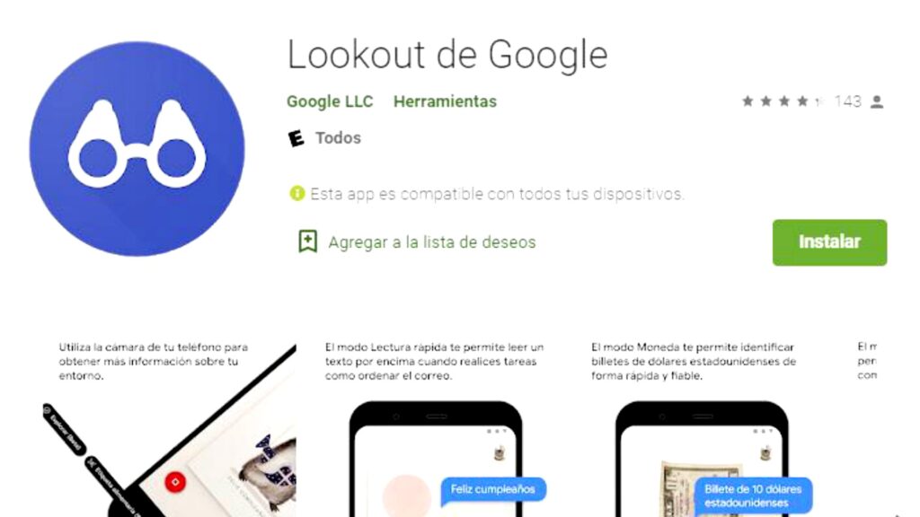 Lookout ayuda a personas con discapacidad visual