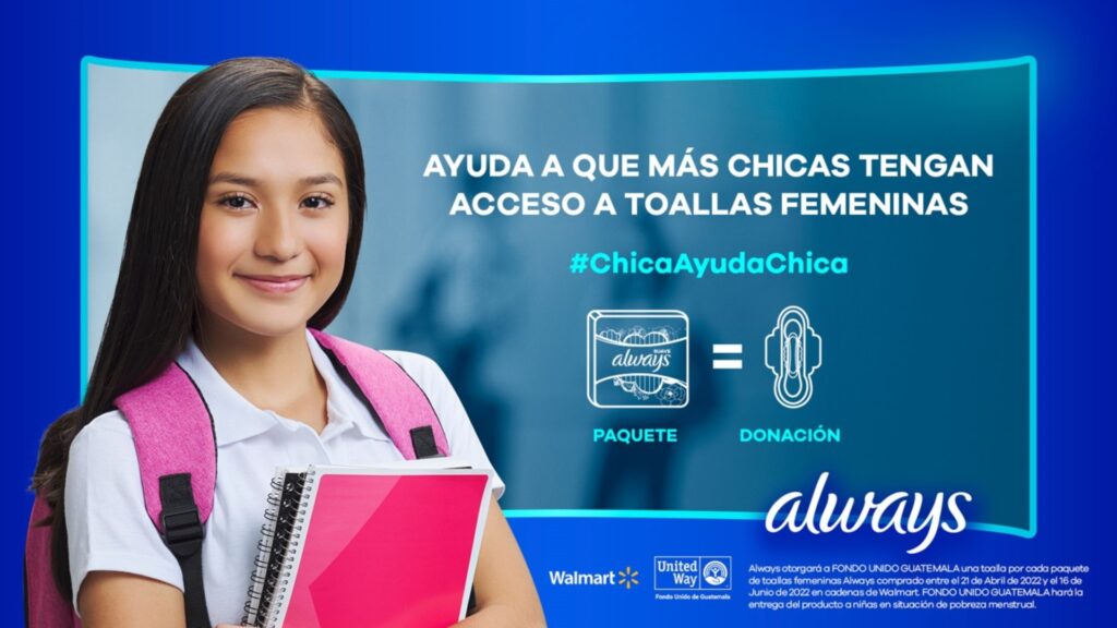 Con #ChicaAyudaChica, juntos combatimos la pobreza menstrual