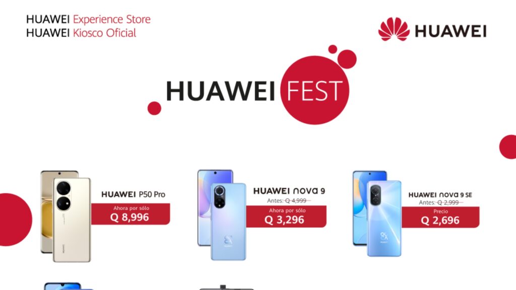 Llévate tus dispositivos Huawei favoritos a con las promociones del HUAWEI FEST