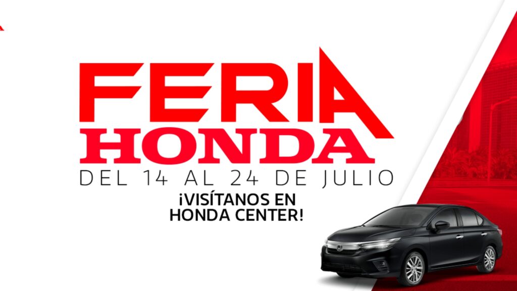 Aprovecha la feria de oportunidades que Honda tiene para que compres el vehículo de tus sueños