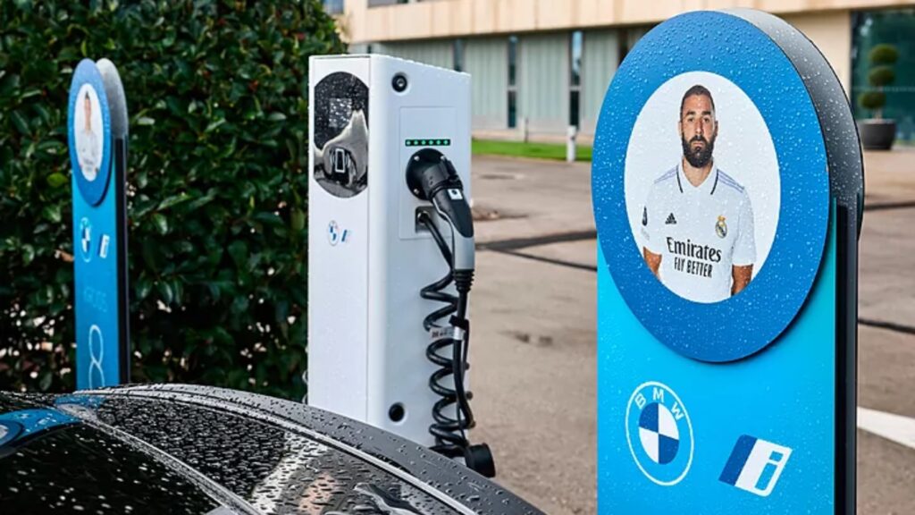 BMW ha instalado puntos de recarga para autos de jugadores y entrenadores del Real Madrid