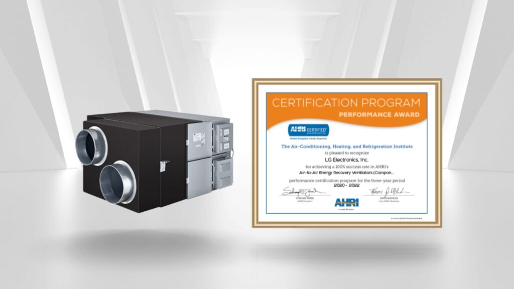 LG es reconocida con el premio al desempeño AHRI