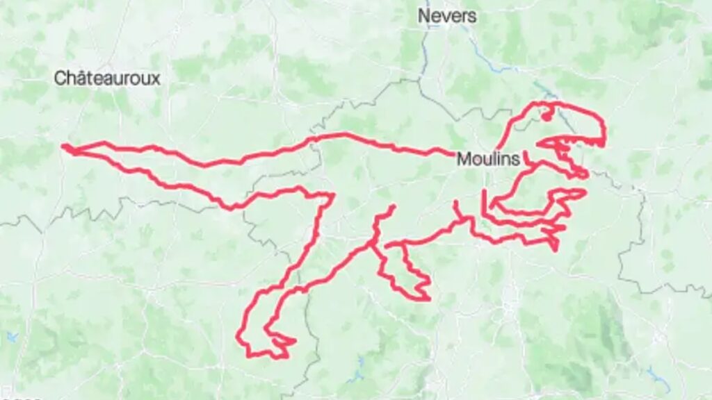 Ciclistas franceses baten récord mundial de un dibujo realizado con GPS en bicicleta