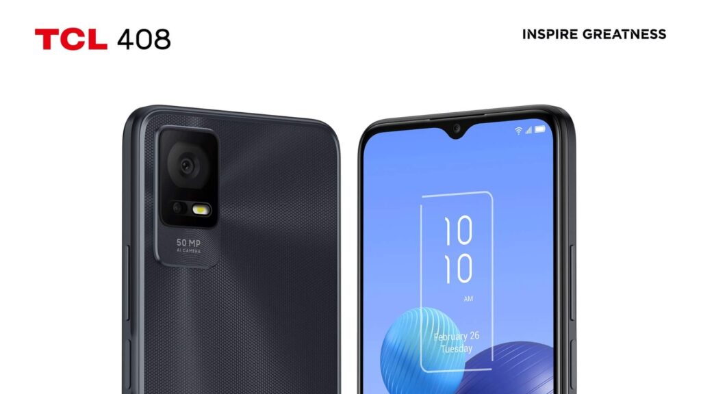 TCL 408 destaca por integrar un diseño de cámara 2 en 1