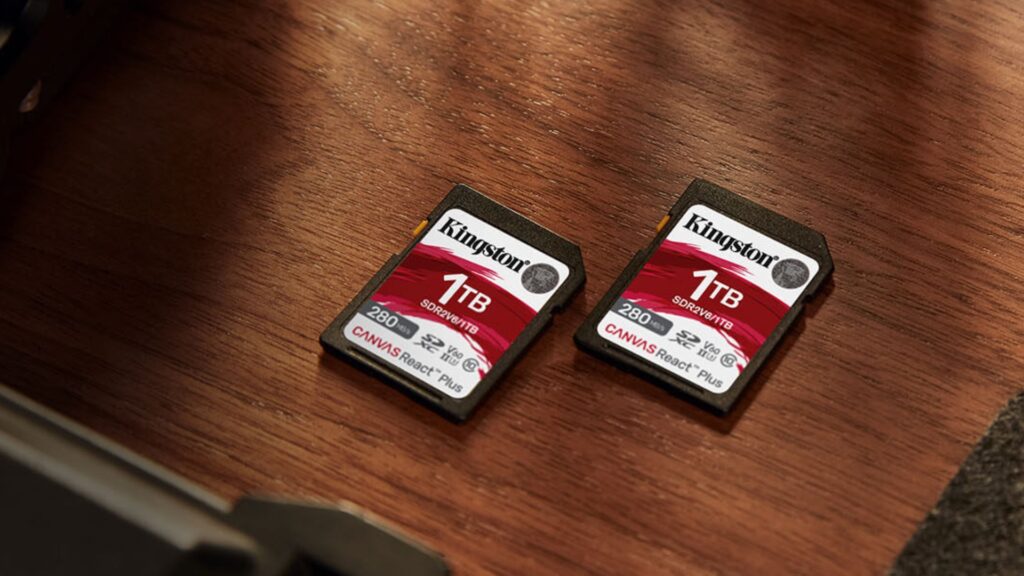 Obten mayor capacidad con la nueva tarjeta SD Kingston Canvas React 1 TB