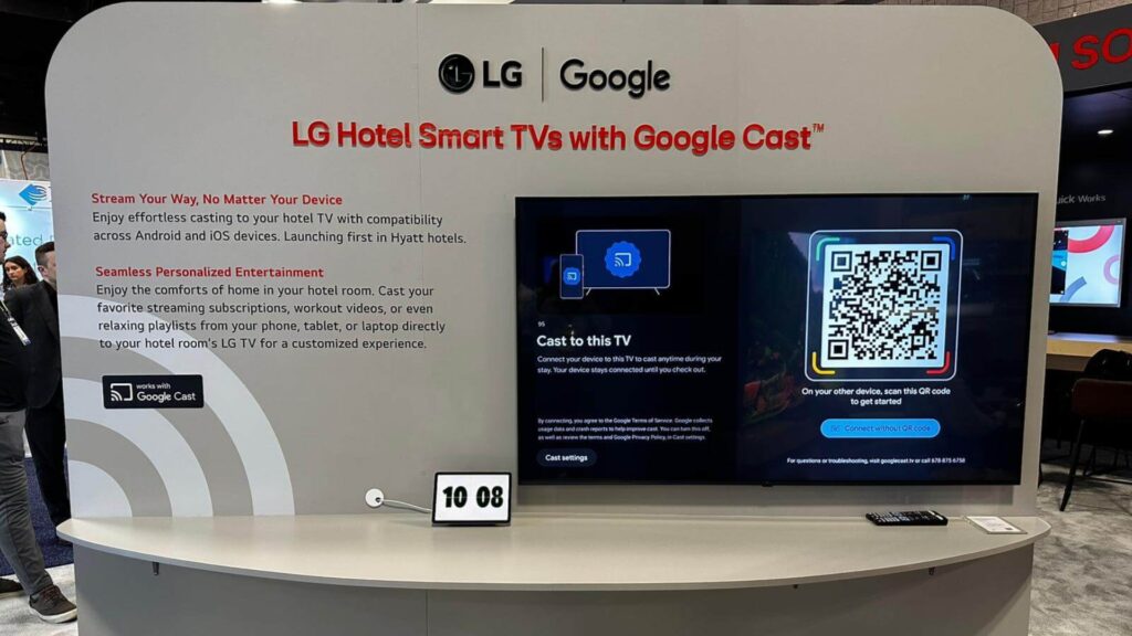TV LG HOTEL CON GOOGLE CAST, ROBOTS CLOi, DVLED Y CARGADORES EV EN HITEC 2024
