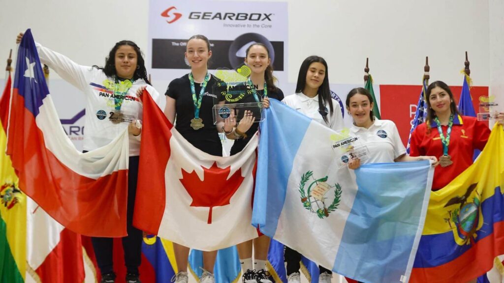 Guatemala sumó cinco medallas en el Campeonato Panamericano de Ráquetbol 2025