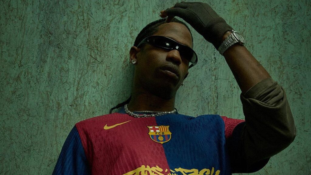 Travis Scott viste los colores del Barça en una colaboración histórica