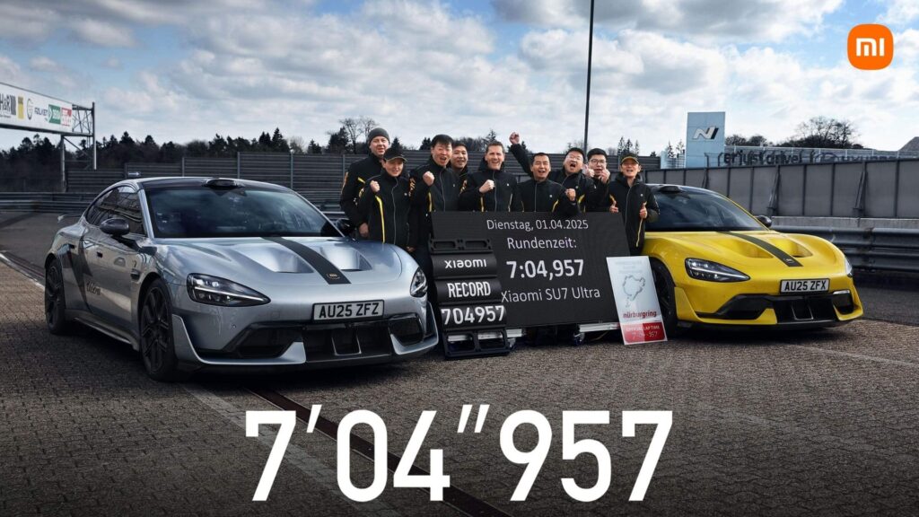 Xiaomi SU7 Ultra acelera hacia la historia con tiempo récord en Nürburgring