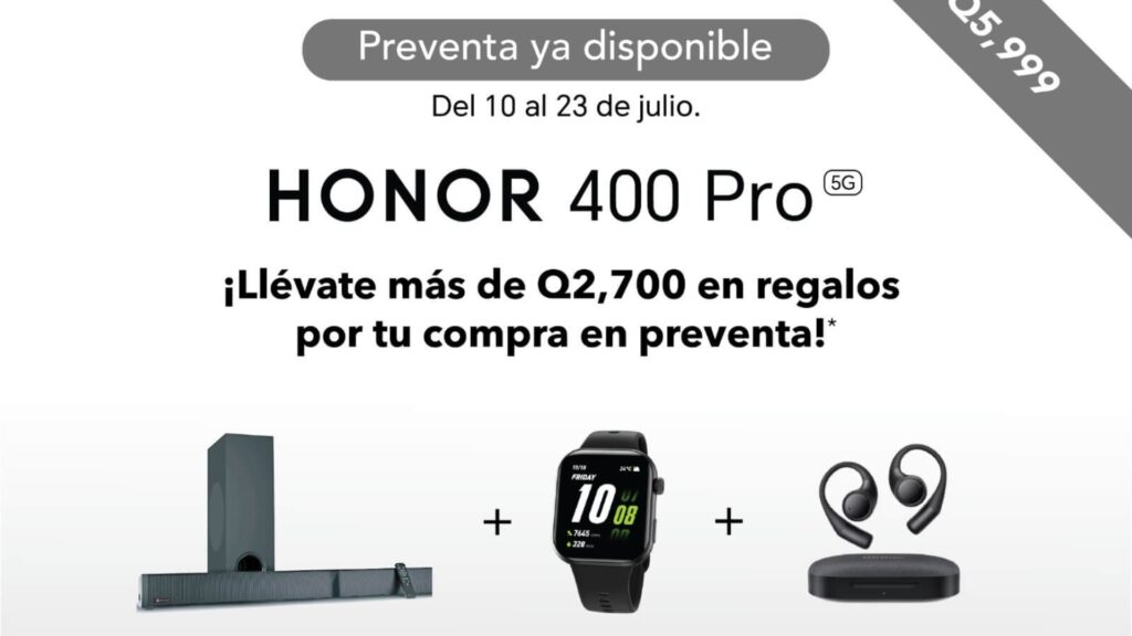 HONOR anuncia la preventa de sus celulares 400 Estándar y 400 Pro