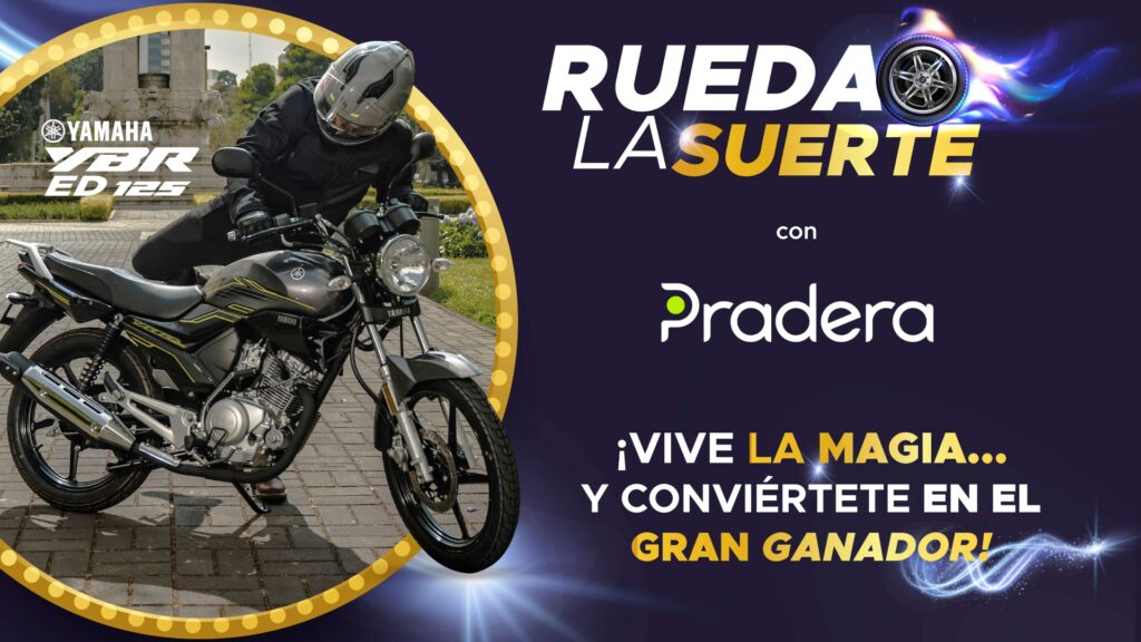 Pradera premia tu suerte: entra al sorteo y gana una Moto Yamaha