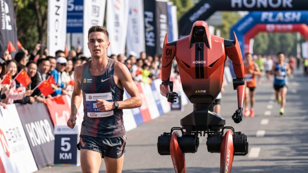 HONOR sorprende con robot humanoide que rompe récord en media maratón