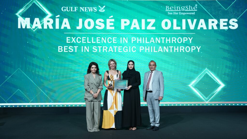María José Paiz es reconocida en Dubái con el premio internacional Excellence Awards 2026 en Filantropía Estratégica
